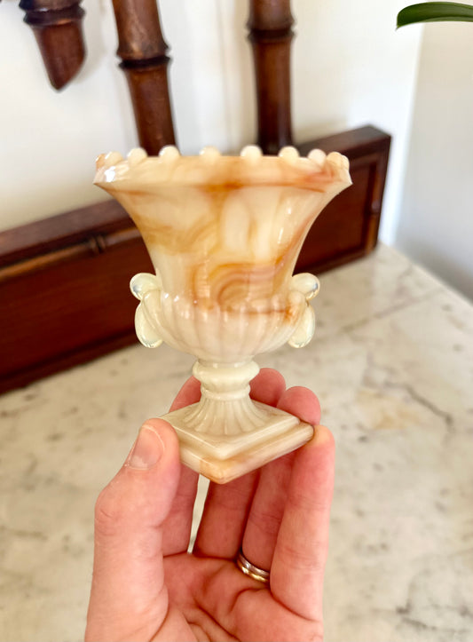 Vintage Agate Slag Mini Champagne Bucket Toothpick Holder