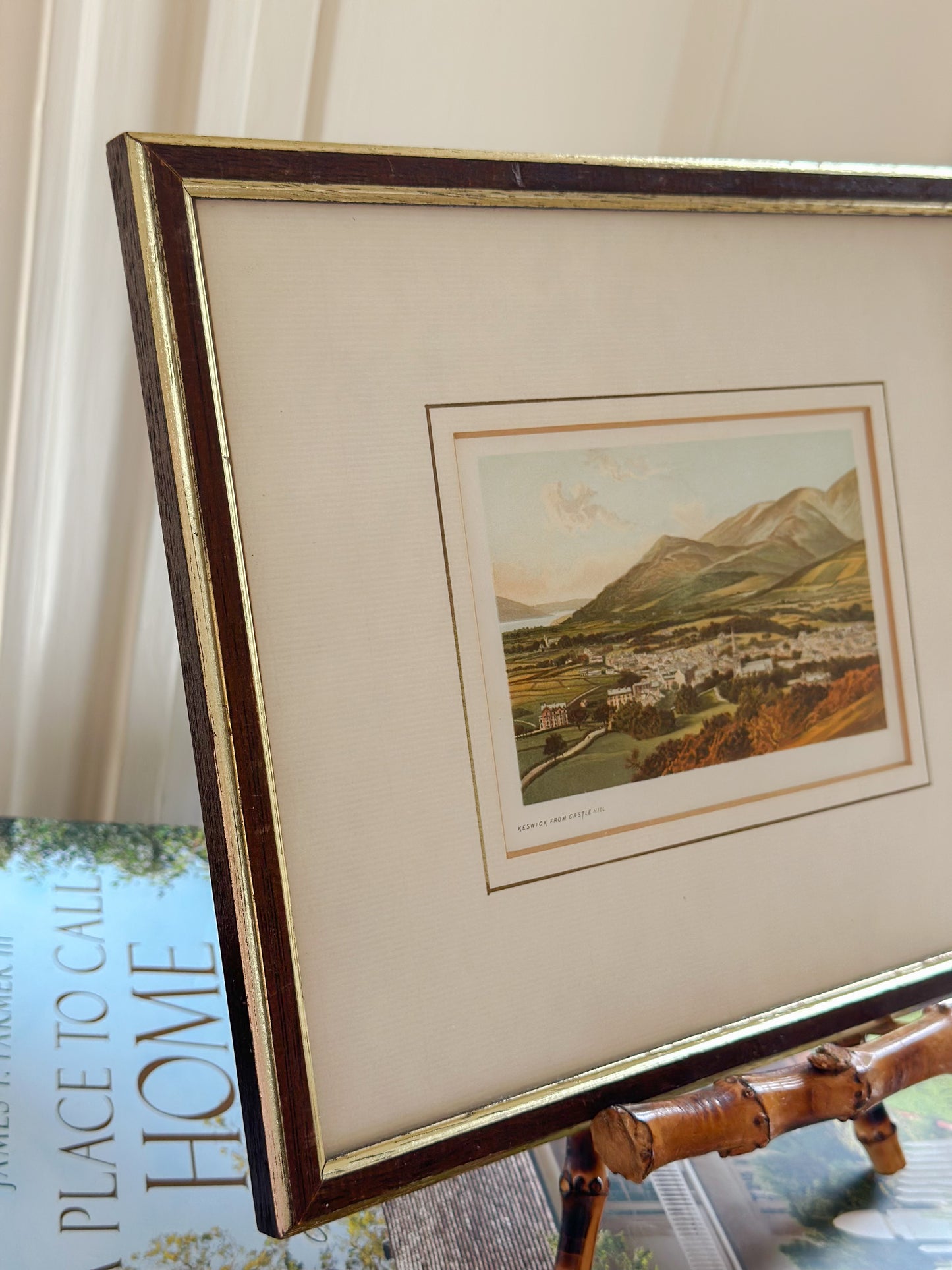 ‘Keswick from Castle Hill’ Framed Vintage Print