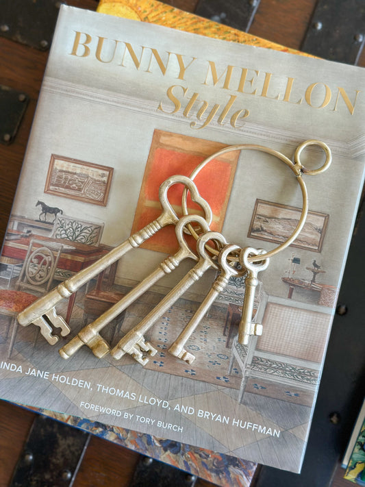Brass Victorian Keys on Ring