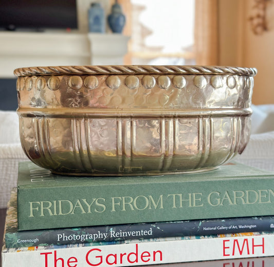 Hammered Brass Planter