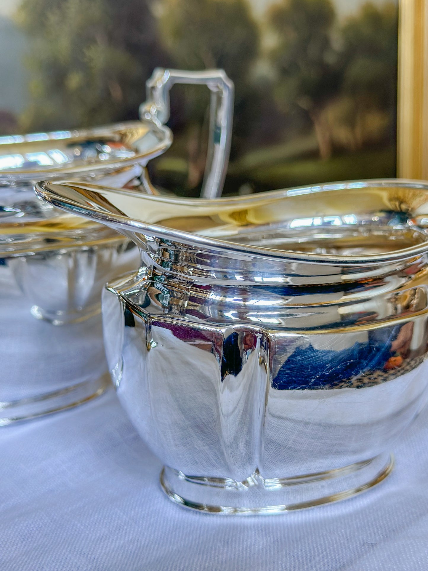 Vintage Sheffield Silverplate Cream & Sugar Set