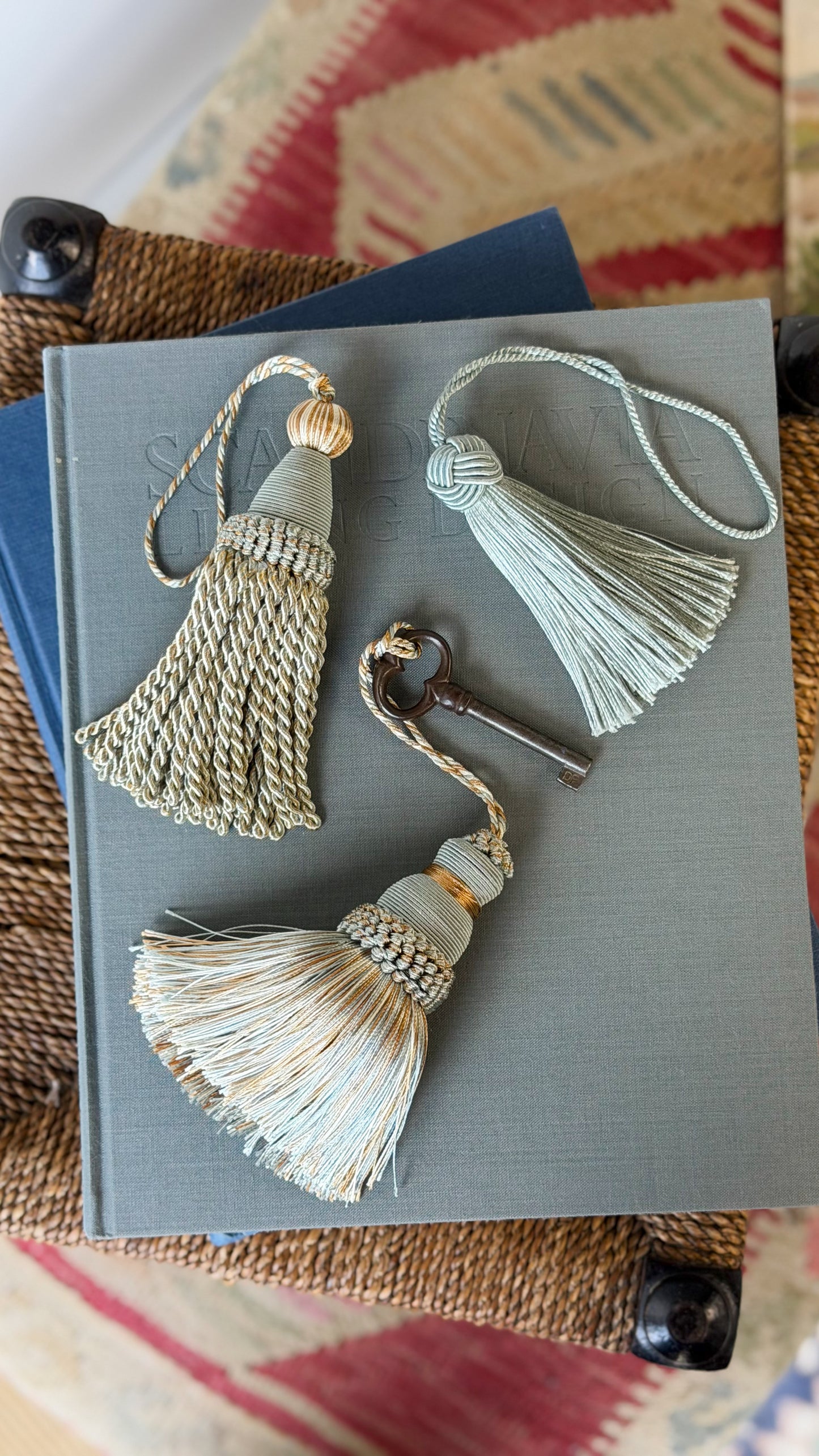 Sky Blue Knot Top Key Tassel