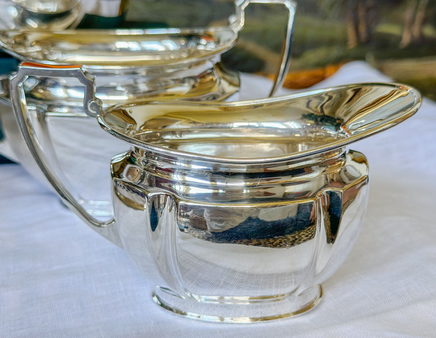 Vintage Sheffield Silverplate Cream & Sugar Set