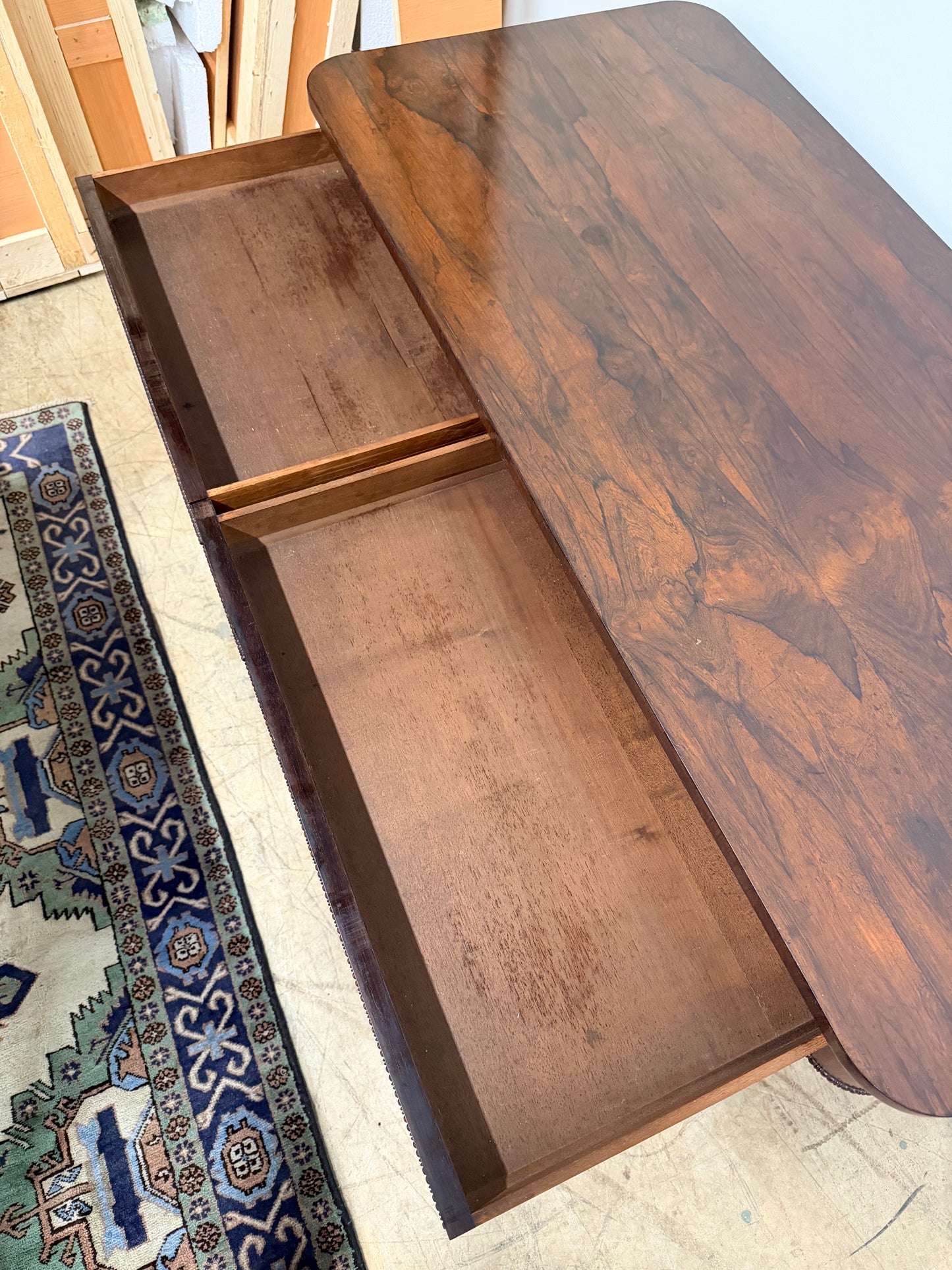 William IV Mahogany Clawfoot Library Table