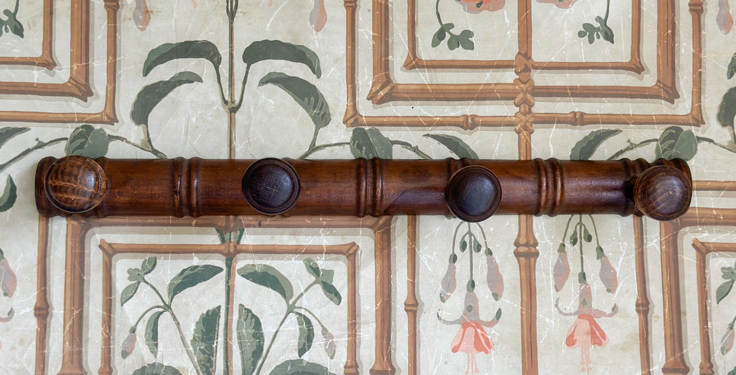 Antique French Faux Bamboo Coat Rack