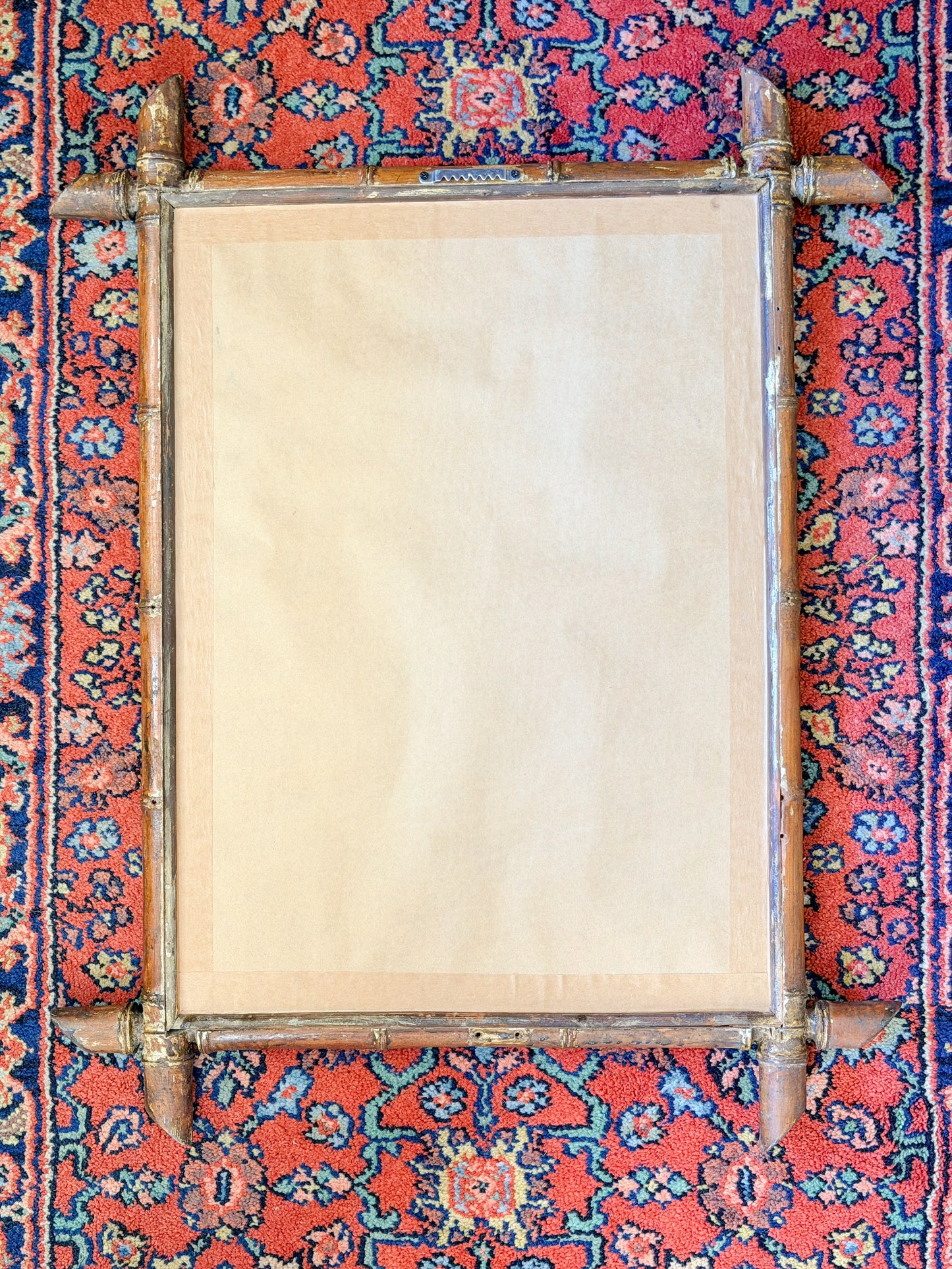 Antique French Faux Bamboo Mirror