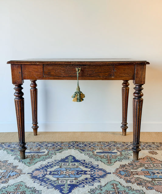 French Oak Writing Table