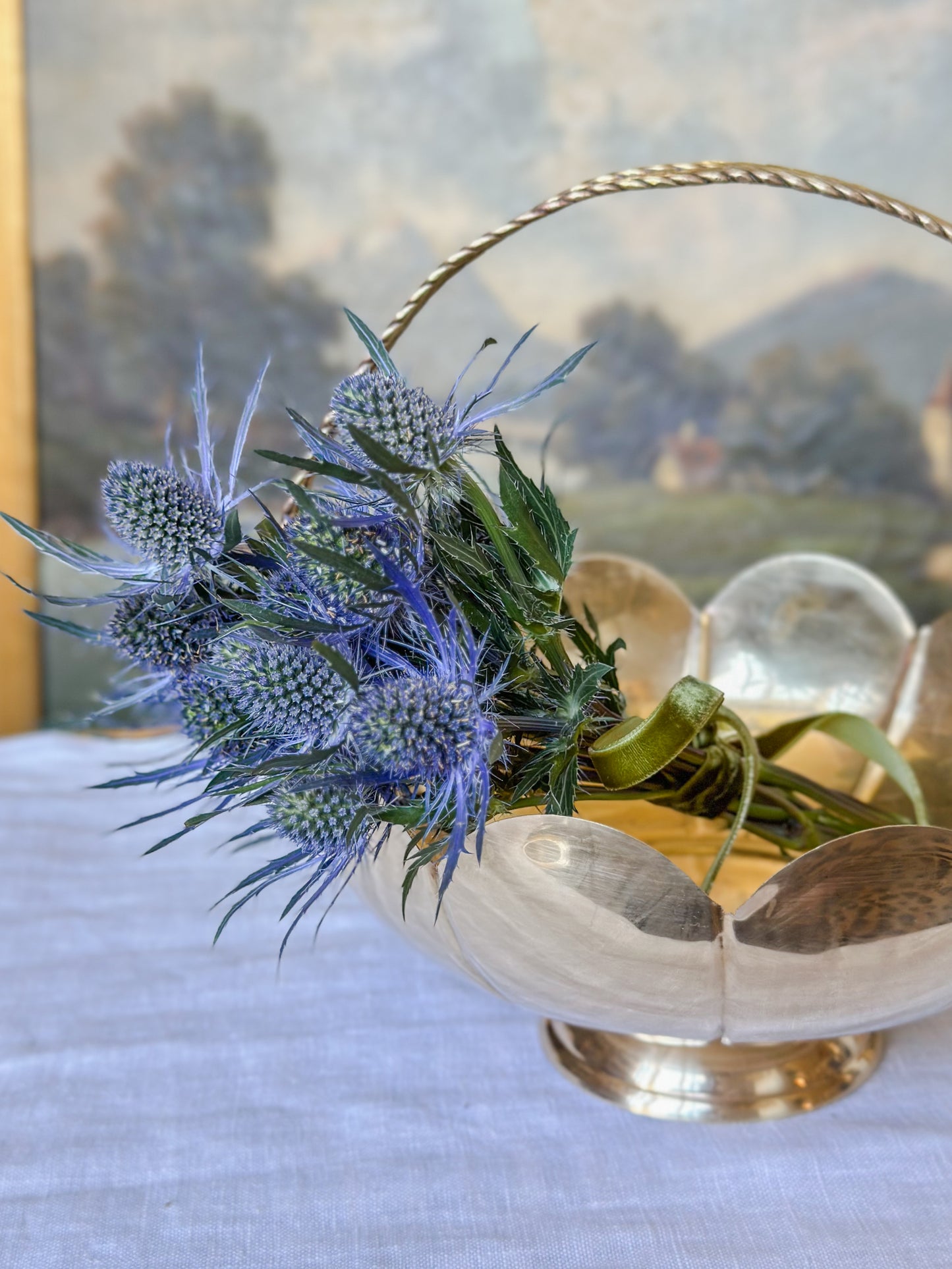Brass Scalloped Basket