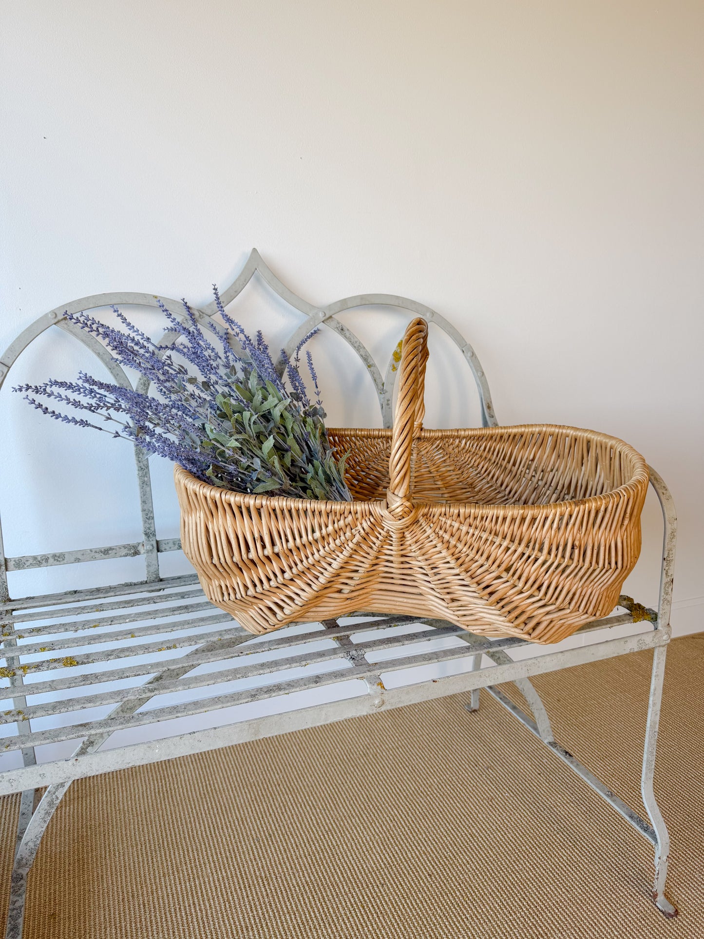 Antique Wrought Iron Garden Bench