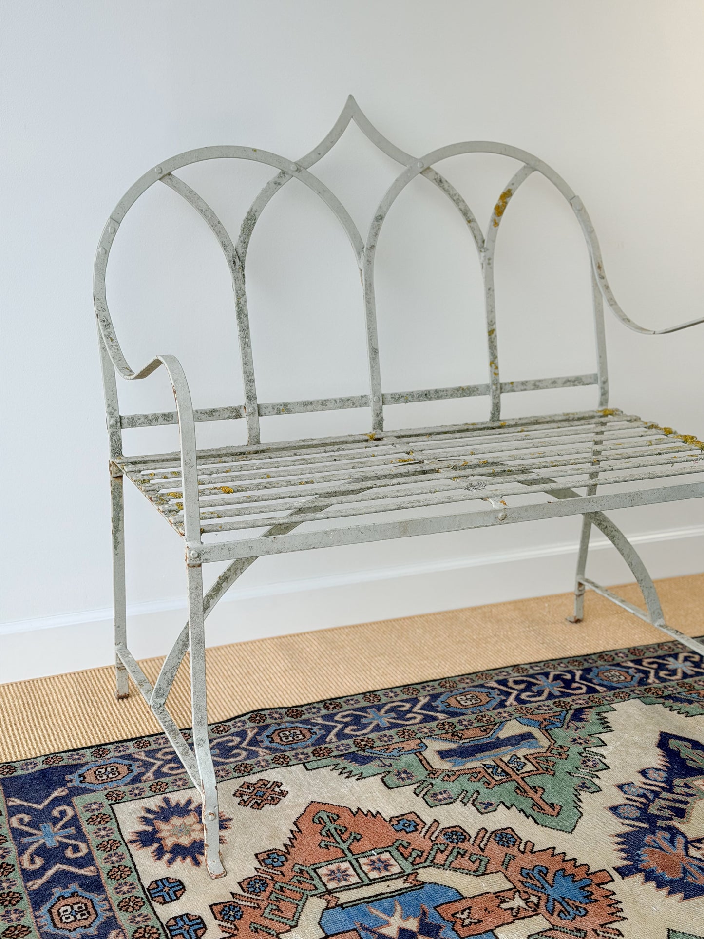 Antique Wrought Iron Garden Bench