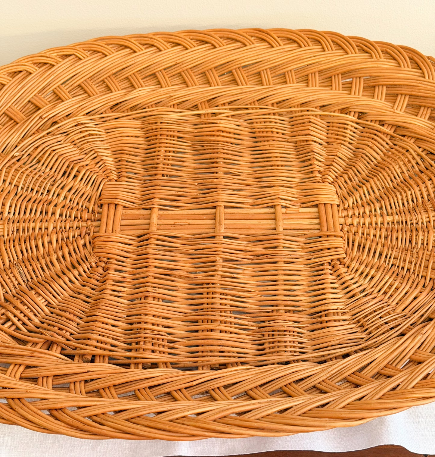 Large Wicker Serving Tray