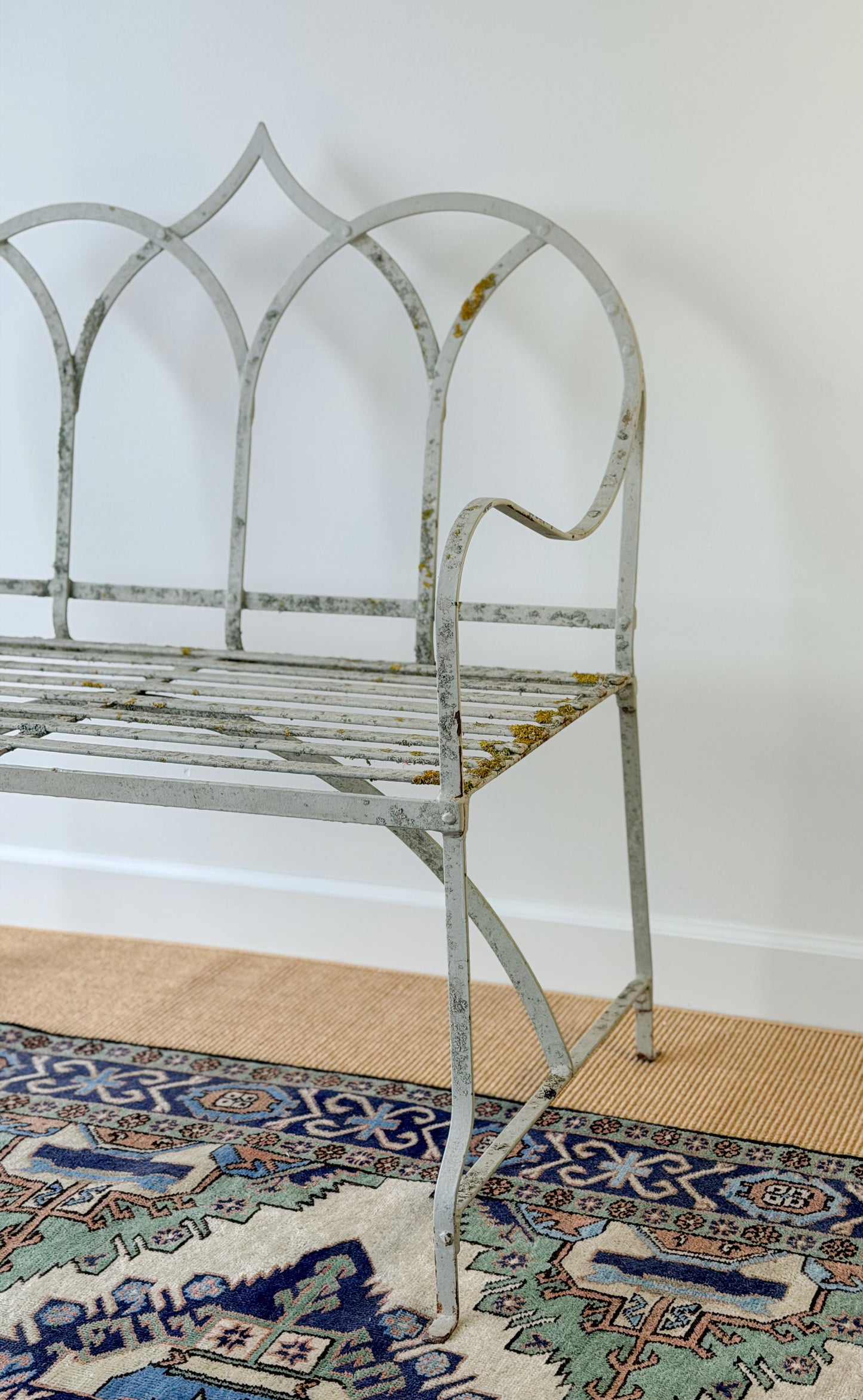 Antique Wrought Iron Garden Bench