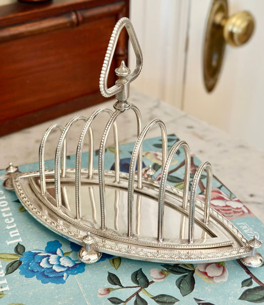 Antique Victorian Silverplate Toast Rack