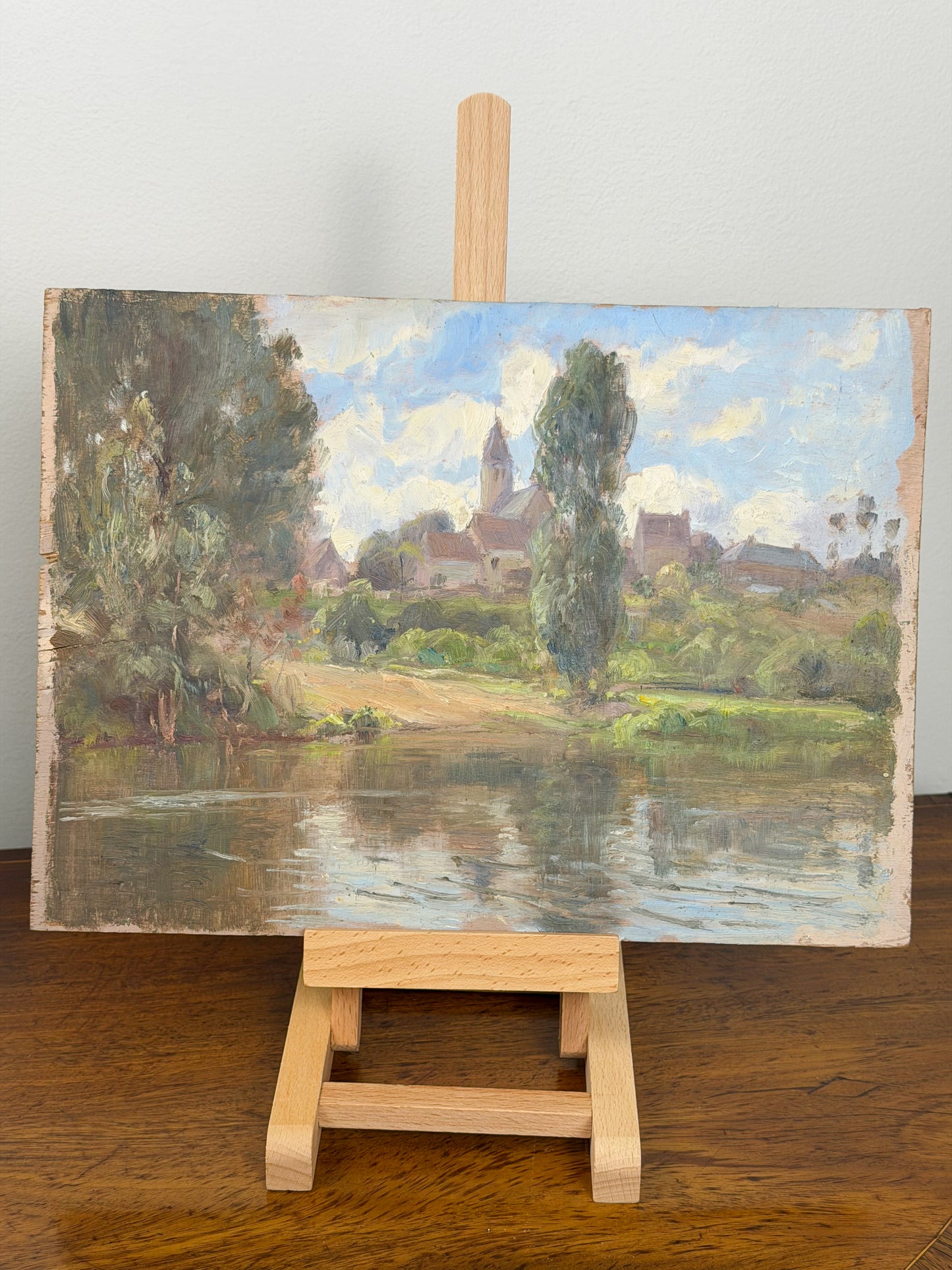 ‘Lone Cypress” Oil on Panel Painting by Edmond Quinton