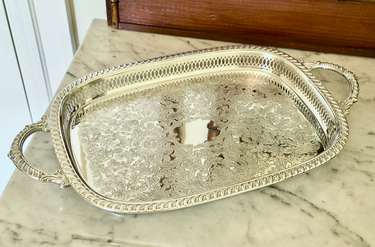 Silverplate Gallery Tray