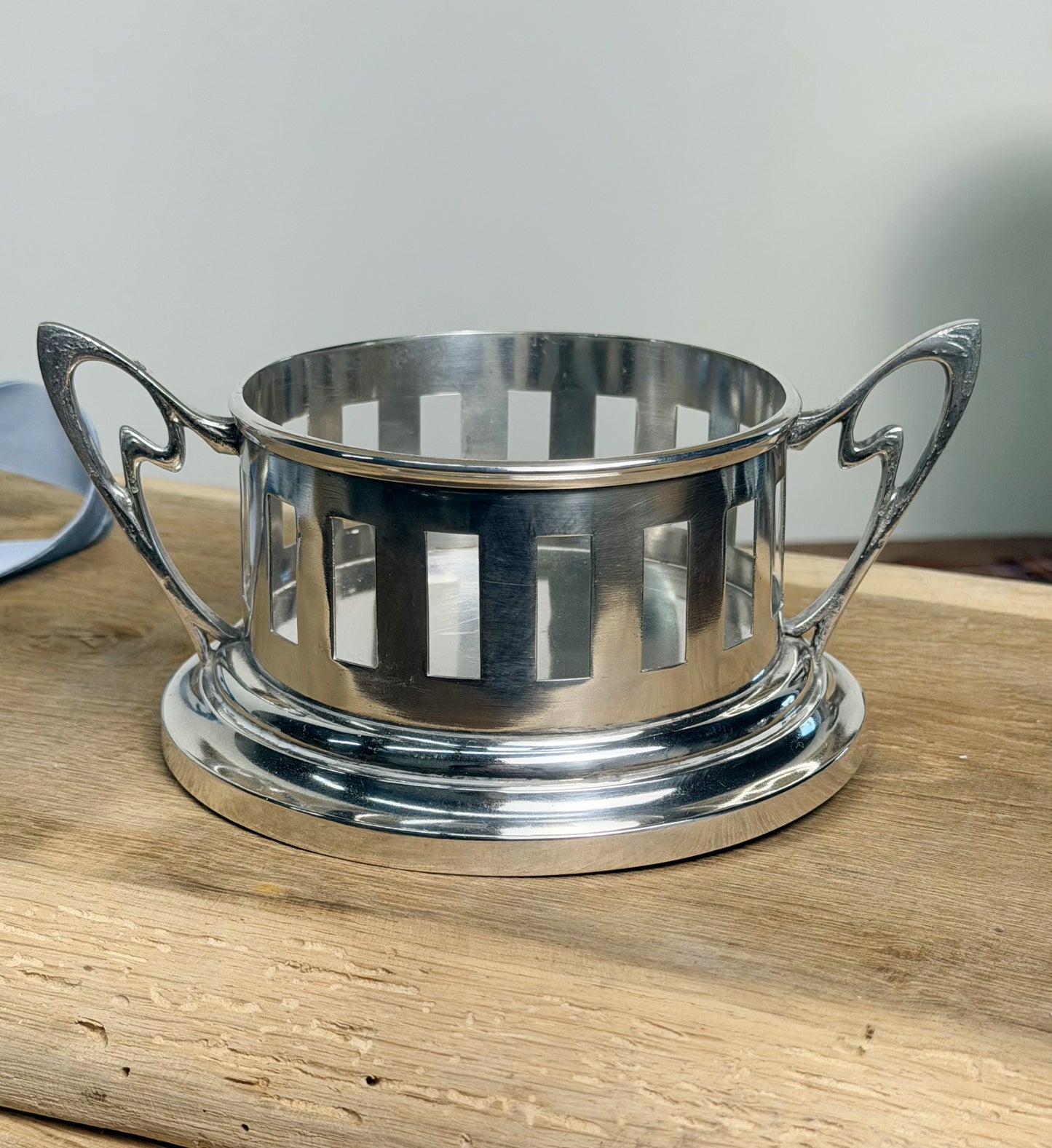 Vintage English Silverplate Wine Coaster