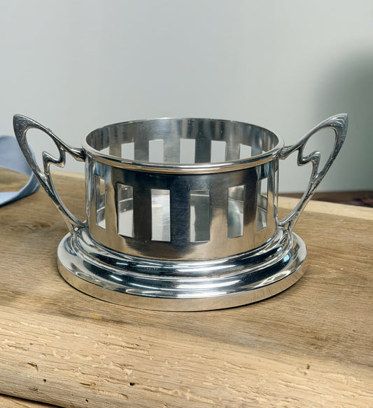 Vintage English Silverplate Wine Coaster