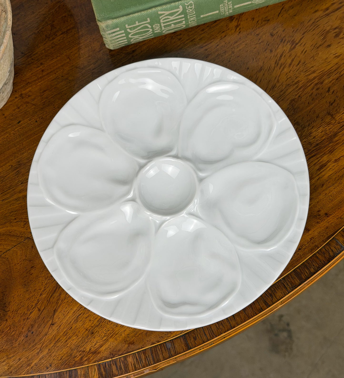 Vintage White Pillivuyt Porcelain Oyster Plates