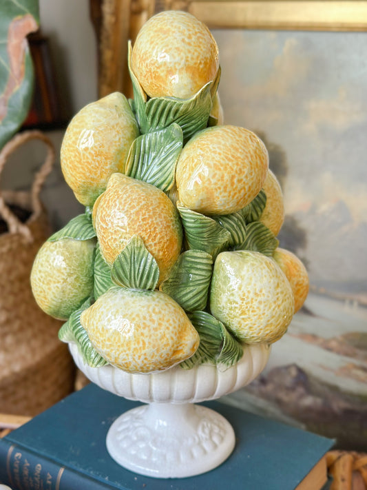 Italian Porcelain Lemon Topiary
