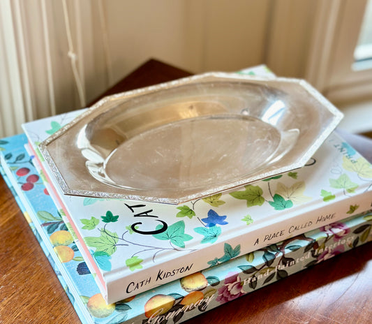 Silver Hexagon Shallow Tray