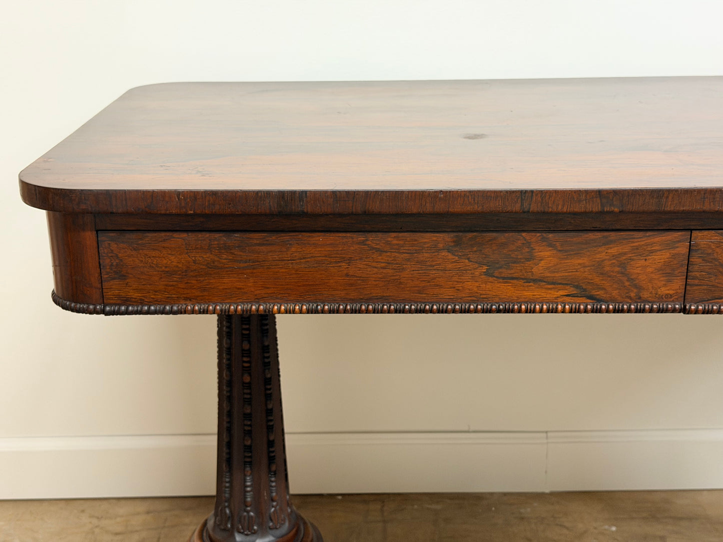 William IV Mahogany Clawfoot Library Table