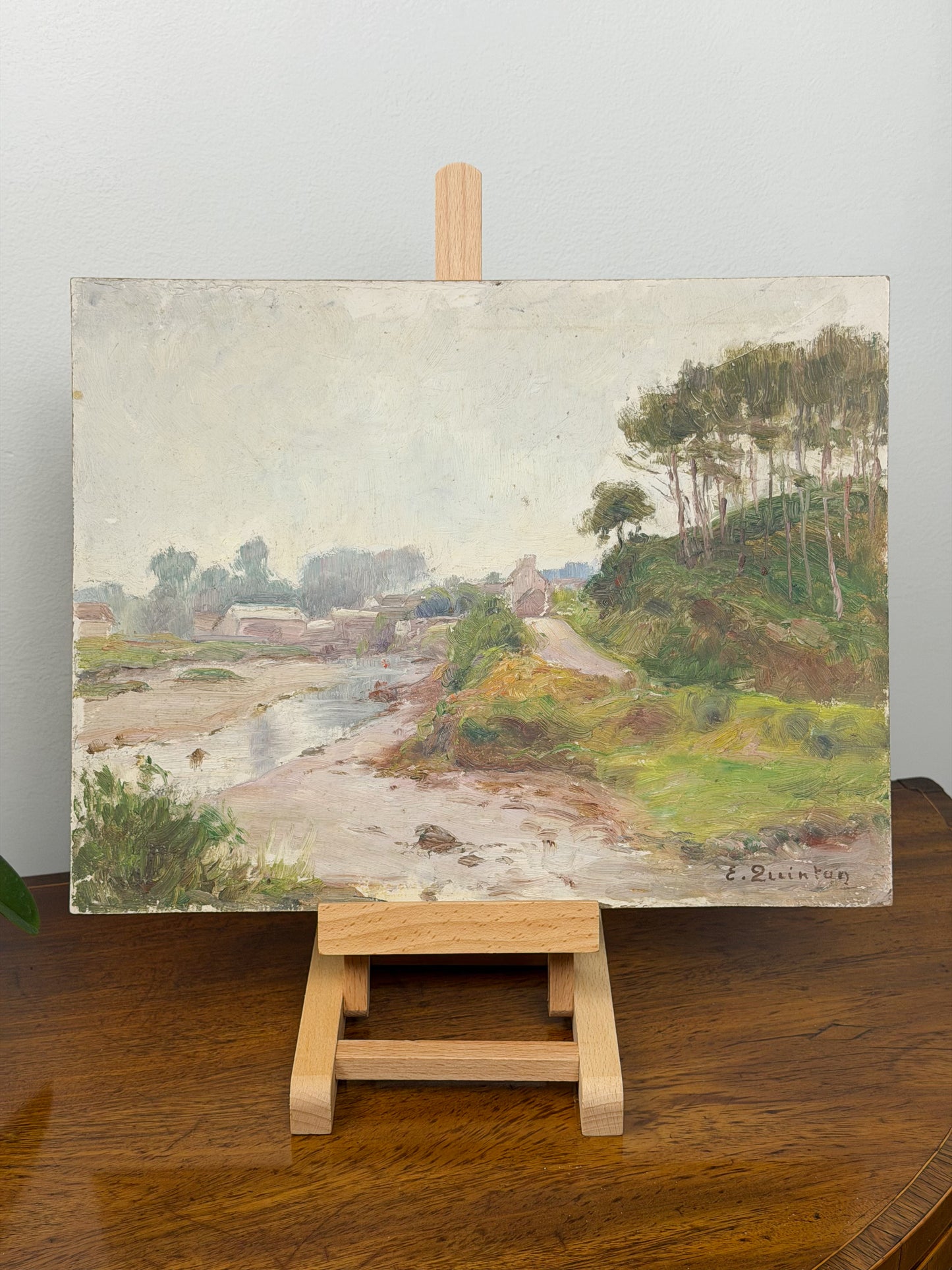 ‘Hillside Forest’ Oil on Board Painting by Edmond Quinton