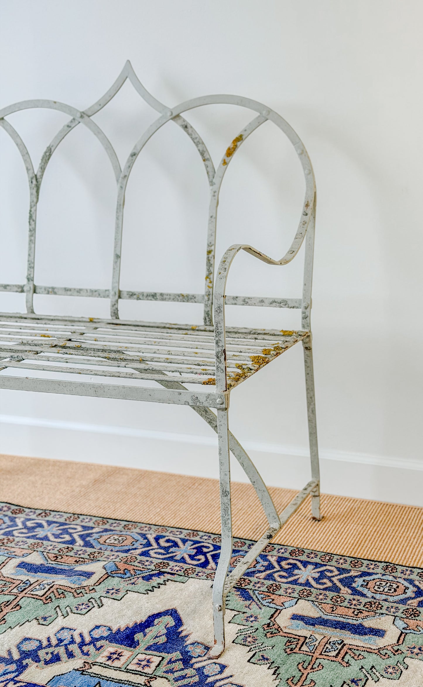 Antique Wrought Iron Garden Bench