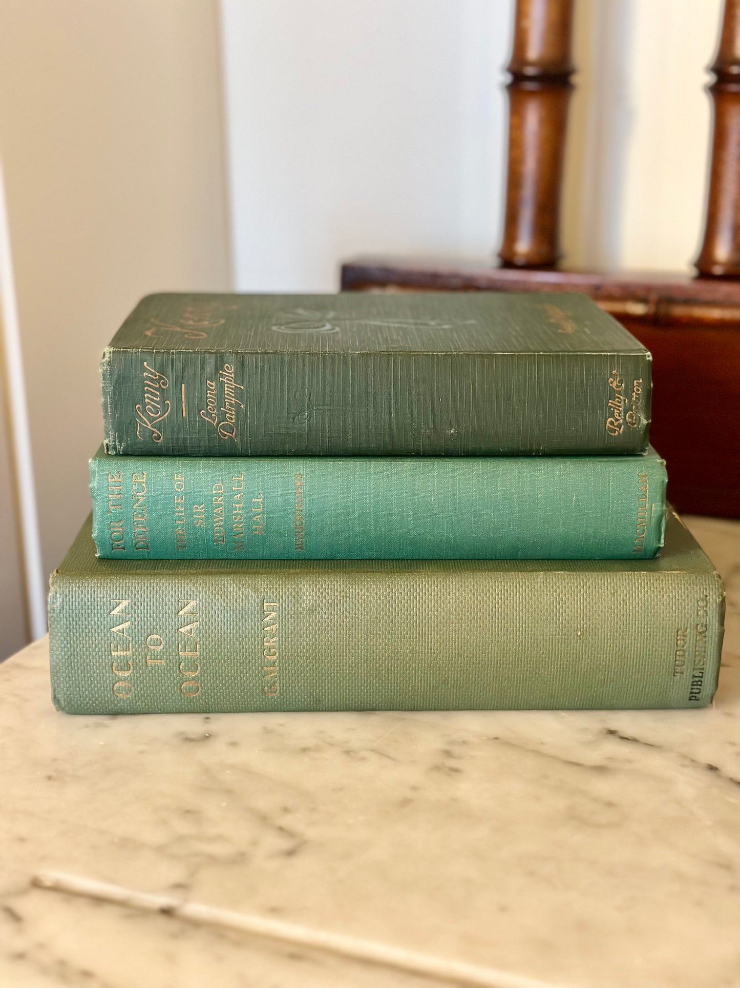 Vintage Green Book Set (Set of 3)