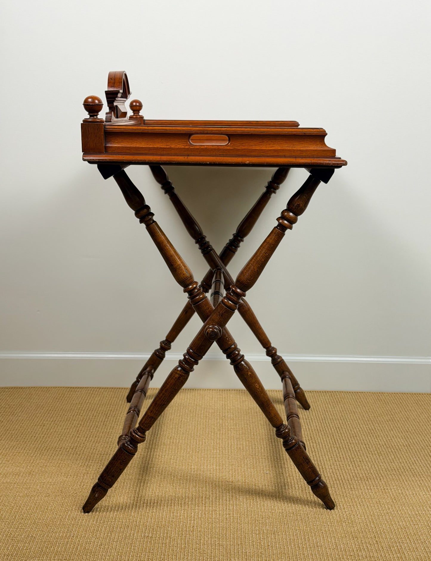 Antique English Oak Butler’s Tray Table