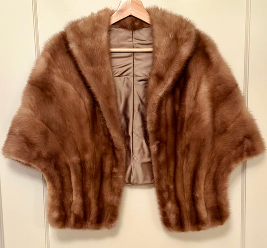 Vintage Light Brown Fur Stole