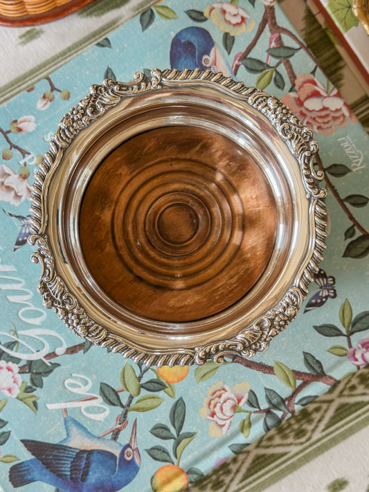Vintage Silverplate Wine Coaster