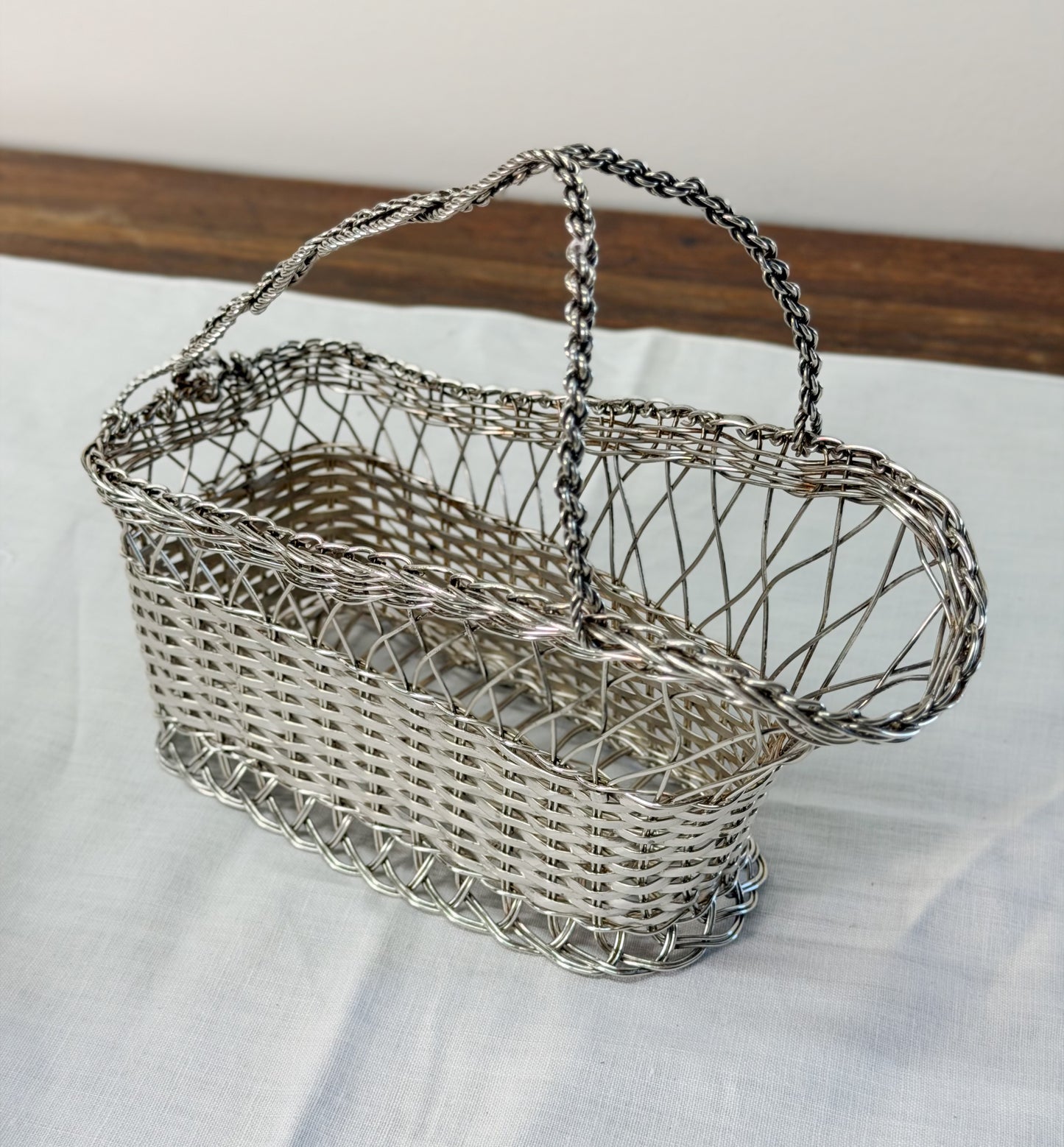 Vintage Silverplate Wine Baskets