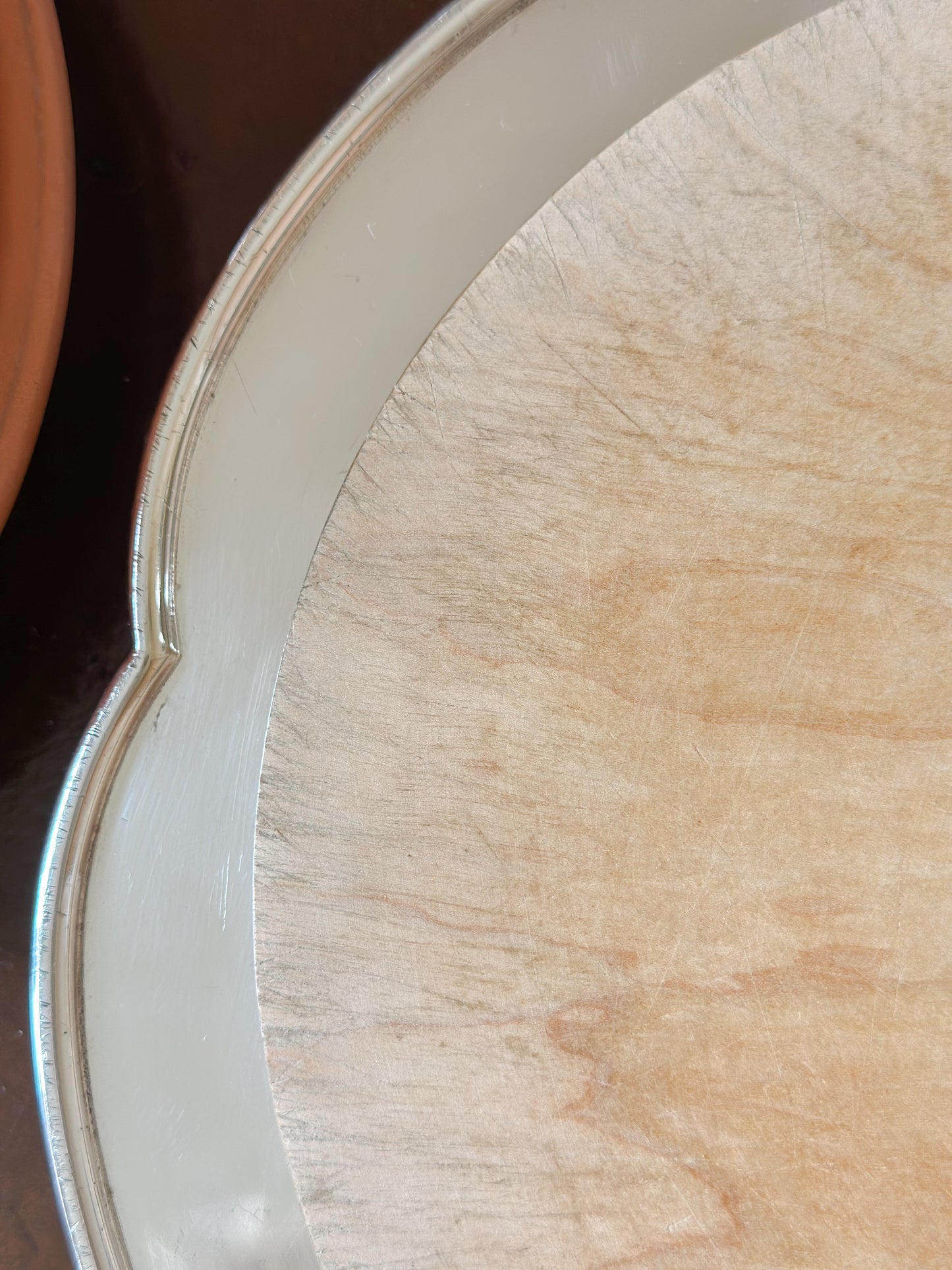 English Silverplate Bread Board