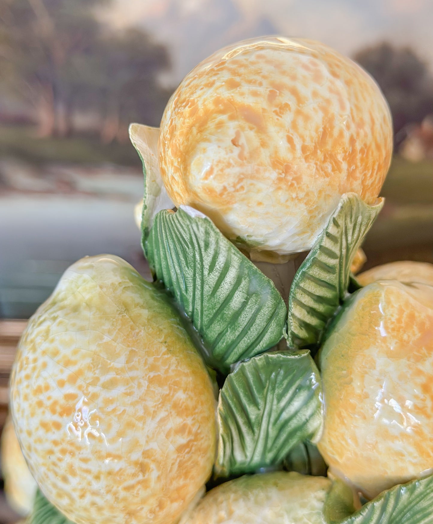 Italian Porcelain Lemon Topiary